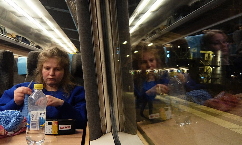 7 января 2018. Швеция, поезд.